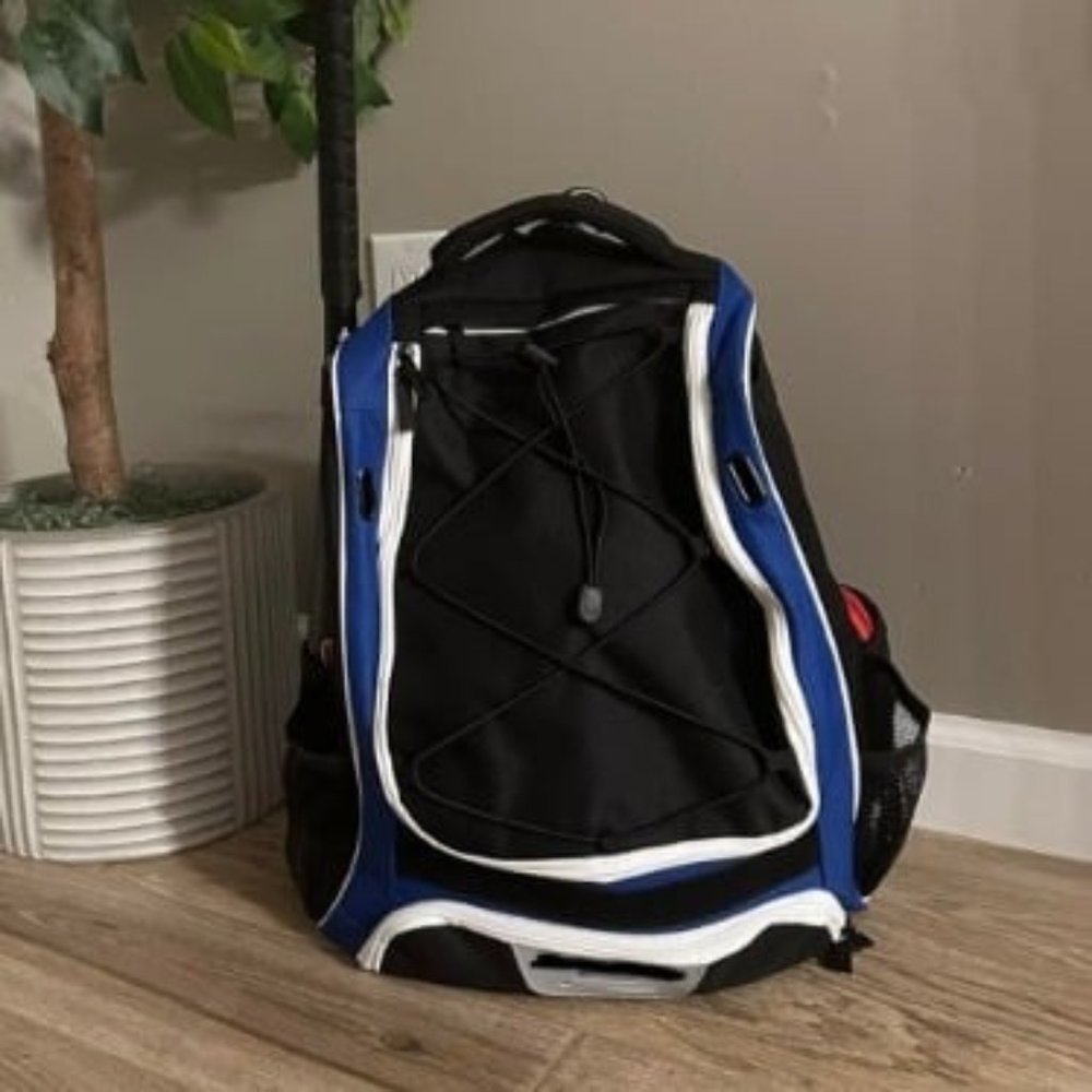 Youth Baseball Bag - Bat Backpack for Baseball, T-Ball & Softball Equipment